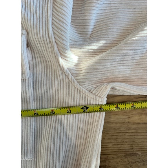 Gemma + Jane Corduroy Velour Cream Zip Up Jacket Size XL Utility, Minimalist NEW - Picture 10 of 13